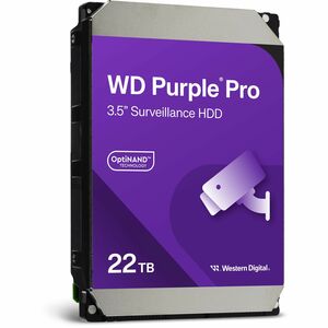 WD Purple Pro WD221PURP 22 TB Hard Drive - 3.5" Internal - SATA (SATA/600) - Conventional Magnetic Recording (CMR) Method 