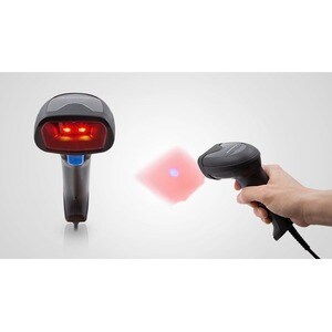 Handheld Barcode Scanner - Cable Connectivity - Black - USB Cable Included - Base Station/Charger - 510.54 mm Scan Distanc