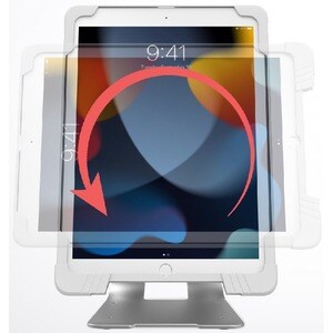 CTA Digital Anti-Theft Security Case with Stand for iPad 5th-9th Gen, iPad Air 1-3 & iPad Pro 9.7 and 10.5 (White) - Up to