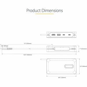 StarTech.com DKT31CH2CPD3 USB 3.2 (Gen 2) Type C Docking Station for Notebook, Workstation - 100 W - Space Gray - Portable