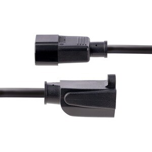 StarTech.com 3ft (1m) Power Extension Cord, IEC C14 to NEMA 5-15R, 10A 125V, 18AWG, Black, Outlet Extension Cable for Powe