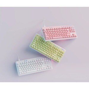 Logitech G Aurora G713 Gaming Keyboard - Cable Connectivity - USB Interface - RGB LED - Spanish - QWERTY Layout - White - 