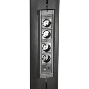 Carrello per schermo ITB - 240 kg Capacità - 6 Casters - Alluminio - Nero - 101,6 cm (40") a 165,1 cm (65") Screen Supported