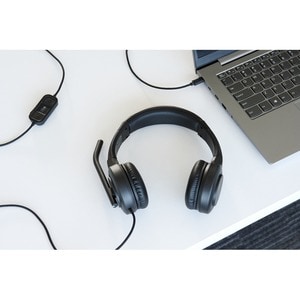 Kensington H1000 Wired On-ear, Over-the-head Stereo Headset - Black - Binaural - Ear-cup - 32 Ohm - 20 Hz to 20 kHz - 182.