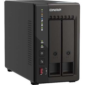 QNAP Turbo NAS TS-253E-8G SAN/NAS Storage System - 1 x Intel Celeron J6412 Quad-core (4 Core) 2 GHz - 2 x HDD Supported - 