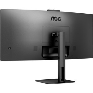 AOC CU34V5CW/BK 34" Class Webcam UW-QHD Curved Screen LCD Monitor - 21:9 - Metal Black - 86.4 cm (34") Viewable - Vertical