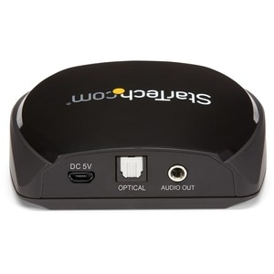 StarTech.com Bluetooth 5.0 Audio Receiver NFC, BT/Bluetooth Wireless Audio Adapter, 3.5mm/RCA or Digital Toslink Output, H