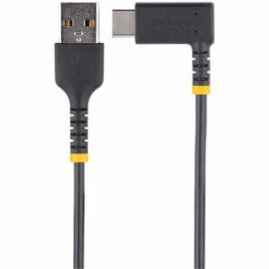 StarTech.com 3ft (1m) USB A to C Charging Cable Right Angle, Heavy Duty Fast Charge USB-C Cable, Durable and Rugged Aramid