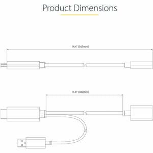 30 cm HDMI auf DisplayPort Adapter/Kabel, Aktiver 4K 60Hz HDMI 2.0 auf DP 1.2 Konverter, HDR, USB Busbetrieben, HDMI zu DP
