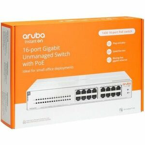 HPE Instant On 1430 16.0 Ports Ethernet Switch - Gigabit Ethernet - 10/100/1000Base-T - 2 Layer Supported - 147 W Power Co
