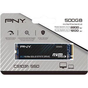 PNY CS1031 500 GB Solid State Drive - M.2 2280 Internal - PCI Express NVMe (PCI Express NVMe 3.0 x4) - Desktop PC, Noteboo