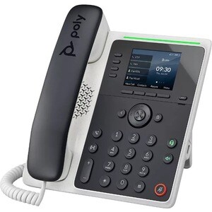 Teléfono IP Poly Edge E220 - Con cable - Con cable - Bluetooth, NFC - De Escritorio, Montable en Pared - VoIP - 2 x Red (R
