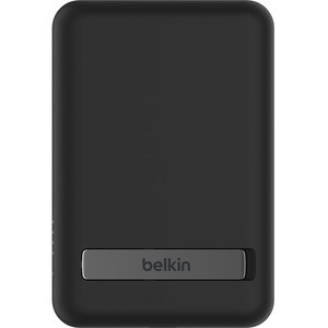 Belkin BoostCharge Magnetic Wireless Power Bank 5K + Stand - For iPhone 13 Pro, iPhone 12 - 5000 mAh - Black