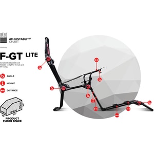 Next Level Racing F-GT Lite Simulationscockpit - Stoff