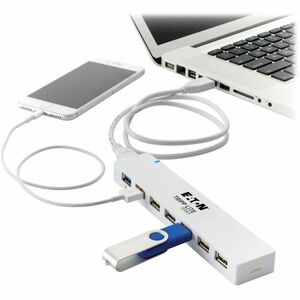 Hub USB Tripp Lite series U360-007C-2X3 - USB 3.0 Micro-B - Externe - Blanc - 7 Total de ports USB - 5 Port(s) USB 2.0 - 2