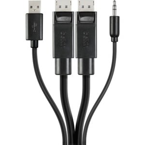 Belkin Cybersecurity and Secure KVM F1D9020B10T 3,05 m DisplayPort/Mini-Phone/USB KVM-Kabel - TAA-konform - Cable for KVM-