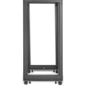 Rocstor SolidRack 25U Adjustable Depth Open Frame 4 Post Rack w/ Casters - Adjustable mounting depth of 23.5in-41in & 25.1