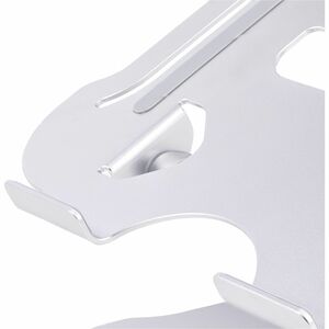 StarTech.com Laptop Stand for Desk, Ergonomic Laptop Stand Adjustable Height, Aluminum, Up to 22lb/10kg, Foldable Notebook