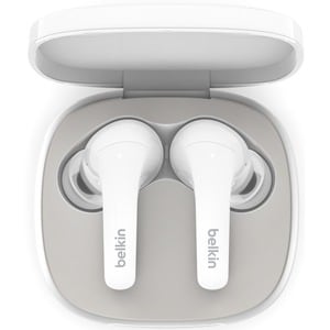 Belkin SOUNDFORM Flow Kabellos Ohrhörer Mono, Stereo Ohrhörerset - Weiß - Binaural - In-Ear - 1000 cm Reichweite - Bluetoo