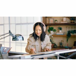 Logitech Zone Vibe 100 Kabellos Kopfbügel, Auf den Ohren, Über das Ohr Stereo Headset - Rose - Binaural - Ohrumschließend 