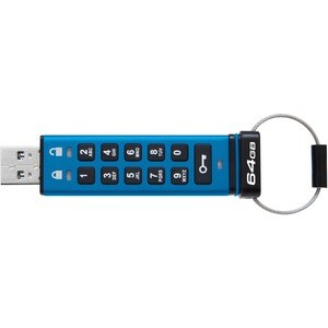 IronKey Keypad 200 IKKP200 64 GB USB 3.2 (Gen 1) Type A Flash Drive - XTS-AES - 145 MB/s Read Speed - 115 MB/s Write Speed