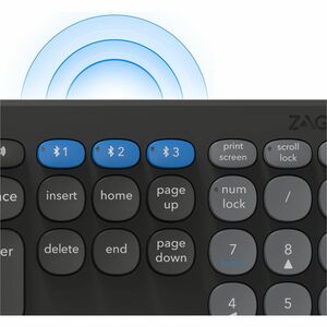 ZAGG Pro Keyboard - Wireless Connectivity - 108 Key(s) - PC, Mac - Black