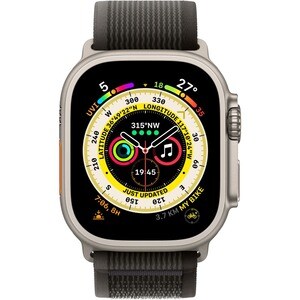Apple 49mm Black/Gray Trail Loop - M/L - Adjustable - Medium (M)/Large (L) - Trail Loop Attachment - Black/Grey - Nylon