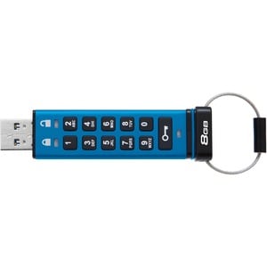 IronKey Keypad 200 IKKP200 8 GB USB 3.2 (Gen. 1) Typ A Flash-Laufwerk - XTS-AES - 145 MB/s Read Speed - 115 MB/s Write Speed