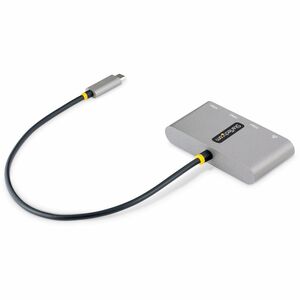 StarTech.com USB/Ethernet Combo Hub - USB 3.2 (Gen 1) Type C - Portable - 3 USB Port(s) - 1 Network (RJ-45) Port(s) - UASP