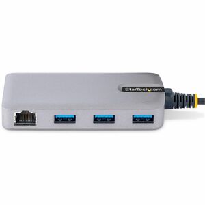 StarTech.com 3-Port USB-C Hub with Ethernet, 3x USB-A Ports, GbE, 5Gbps, Bus-Powered, 1ft/30cm Cable, Portable USB Type-C 