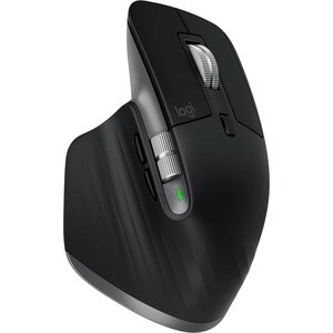 Logitech MX MASTER 3S Mouse - Bluetooth/Radio Frequency - USB - Optical - 7 Button(s) - Space Gray - Wireless - 2.40 GHz -