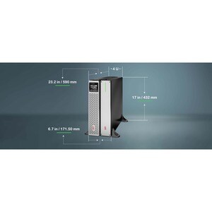 APC by Schneider Electric Smart-UPS Double Conversion Online UPS - 1 kVA/900 W - 4U Rack/Turm - 2,27 Stunde(n) Stand-by - 
