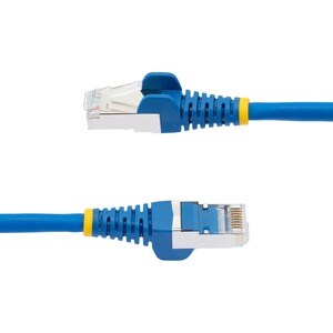 StarTech.com 10m CAT6a Ethernet Cable, Blue Low Smoke Zero Halogen (LSZH) 10 GbE 100W PoE S/FTP Snagless RJ-45 Network Pat