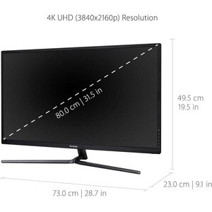 ViewSonic Entertainment VX3211-4K-mhd 81.28 cm (32") Class 4K UHD LED Monitor - 16:9 - Black - 80.01 cm (31.50") Viewable 