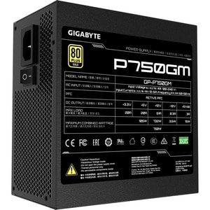 Gigabyte GP-P750GM ATX12V/EPS12V Modular Power Supply - Internal - 120 V AC, 230 V AC Input - 3.3 V DC Output - 1 +12V Rai
