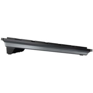 CHERRY KW 9100 SLIM Keyboard - Wireless Connectivity - English (UK) - Black, Silver - Scissors Keyswitch - Bluetooth/RF - 