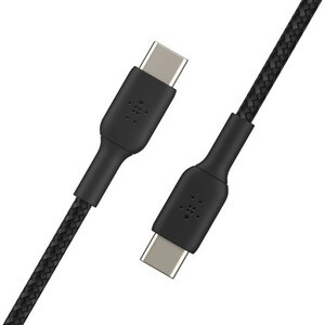 Belkin Braided USB-C to USB-C Cable (1m / 3.3ft, Black) - 1.01 m USB-C Data Transfer Cable for Smartphone, Tablet, Noteboo