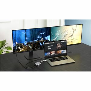 j5create JCA365-N A/V Adapter - 1 - 1 x USB 3.1 Type C - Male, 1 x USB Type C - Female, 1 x USB Type A - Male - 2 x HDMI 2