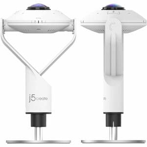 j5create JVCU360-N Webcam - 2 Megapixel - 30 fps - Black, White - USB Type A/USB Type C - 1 Pack(s) - Full HD - 1920 x 108
