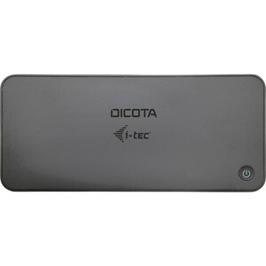 Dicota USB-Typ C Docking Station für Monitor, Notebook, Tablet - 100 W - Schwarz - Tragbar - 3 Unterstützte Displays - 4K,