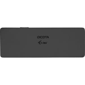Dicota USB-Typ C Docking Station für Monitor, Notebook, Tablet - Schwarz - Tragbar - 2 Unterstützte Displays - 6 x USB-Ans