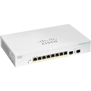 Cisco Switch CBS220 Administrable Smart Capa 2, 8 puertos Gigabit Ethernet, PoE+ con 65W totales, 2 Puertos SFP (2x1G), el