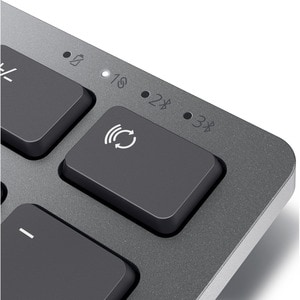 Dell KB700 Keyboard - Wireless Connectivity - USB Interface - Hungarian - QWERTZ Layout - Black, Grey - Scissors Keyswitch