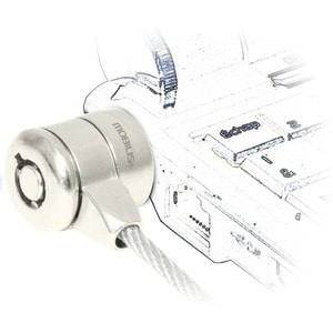 MOBILIS Kabelschloss Für Notebook - 1,80 m Kabel - Schloss mit Schlüssel - Grau - Stahl - für Notebook