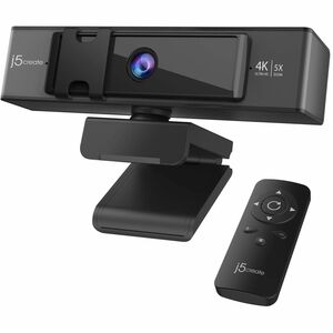 j5create Webcam - 8 Megapixel - 30 fps - Black, Silver - USB Type A/USB Type C - 1 Pack(s) - 4K, 2K, Full HD, HD - 3840 x 