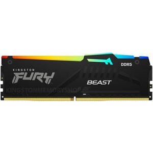 Kingston FURY Beast 32GB (2 x 16GB) DDR5 SDRAM Memory Kit - For Motherboard, Computer - 32 GB (2 x 16GB) - DDR5-6000/PC5-4