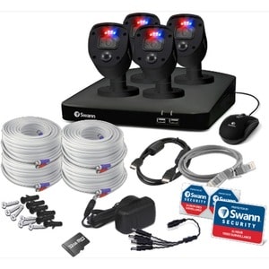 Swann Enforcer 4 Channel Night Vision Wired Video Surveillance System 64 GB HDD - Digital Video Recorder, Camera - 1920 x 