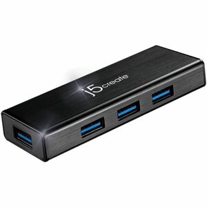 j5create JUH340-N USB Hub - USB 3.0 Micro-B - 4 Total USB Port(s) - 4 USB 3.0 Port(s) - Linux, Mac, PC