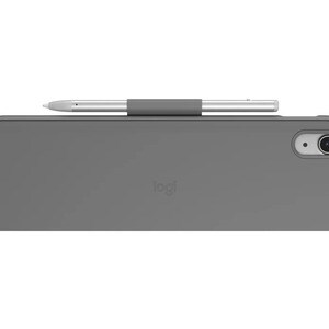 Logitech Slim Folio Keyboard/Cover Case (Folio) Apple, Logitech iPad (10th Generation) Tablet - Oxford Gray - Water Resist