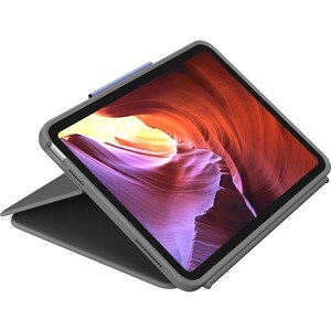 Logitech Rugged Folio Rugged Keyboard/Cover Case (Folio) Apple iPad (10th Generation) Tablet - Graphite - Drop Resistant, 